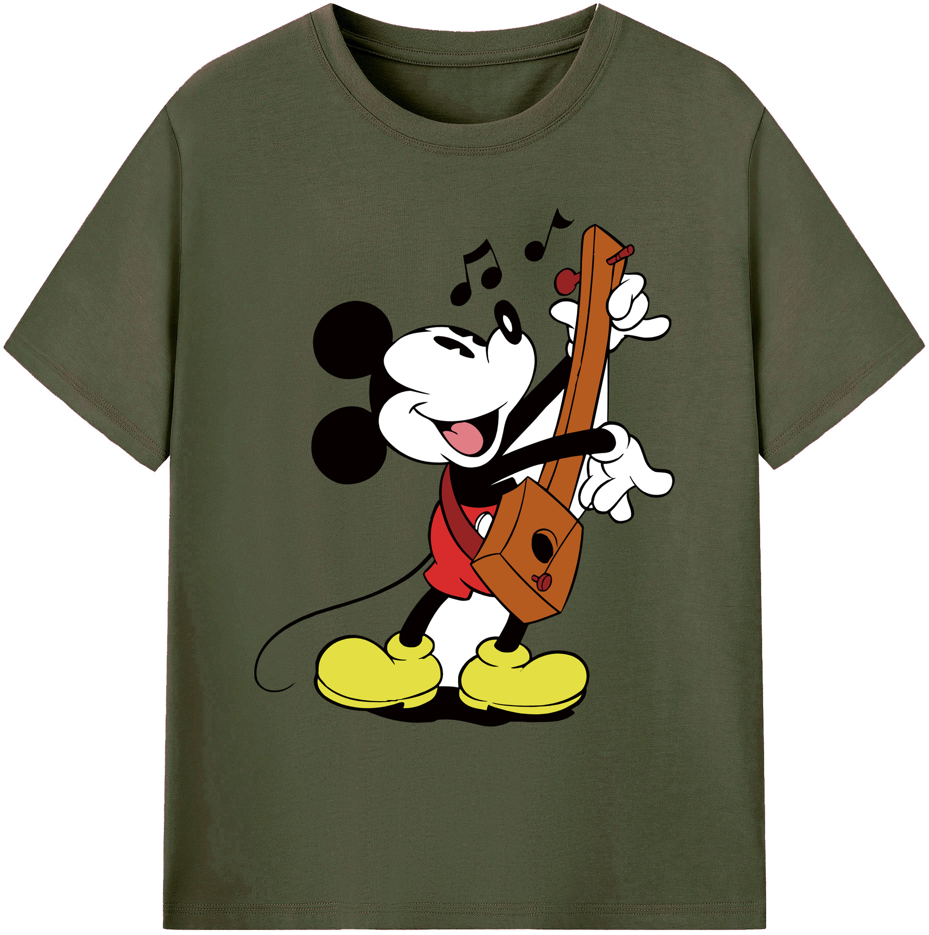 ミッキーマウス Mickey Mouse 綿100％ メンズ半袖Tシャツ｜肌触りやわらか＆通気性